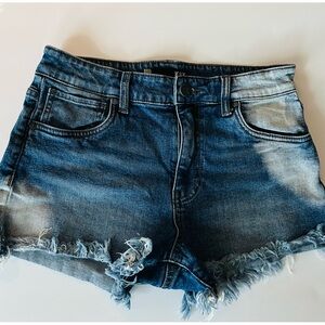 KUT FROM THE KLOTH ACID WASHED CUT OFF JEAN SHORTS